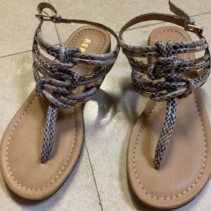 Report Snakeskin Sandals, Size 7.5